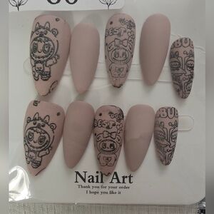 Cute Labubu Nail Art Set